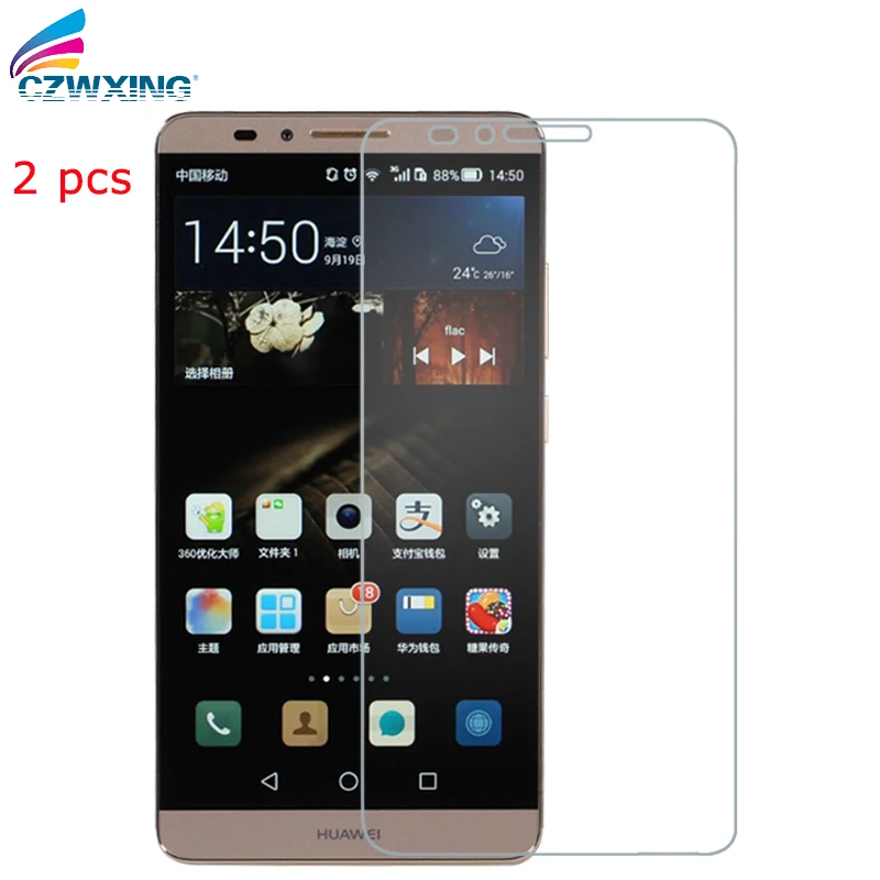 2 шт. Экран протектор для Huawei Коврики 7 закаленное Стекло mt7-tl10 mt7-l09 | Мобильные