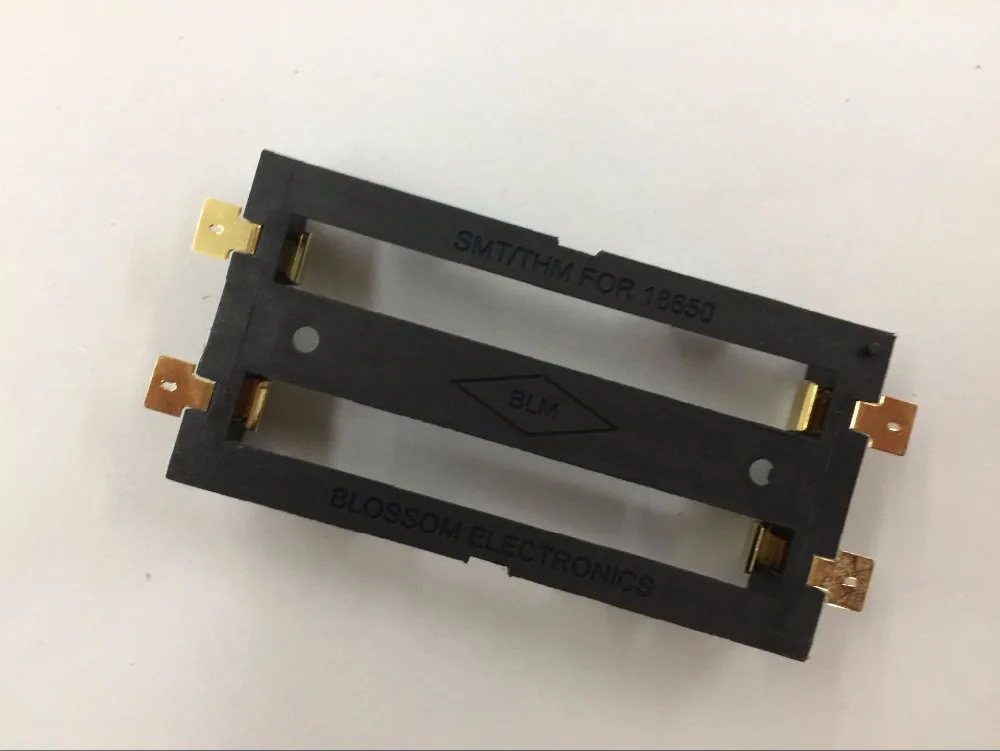 10 шт./лот 2X18650 батарейный отсек высокое качество SMD держатель батареи с бронзовыми