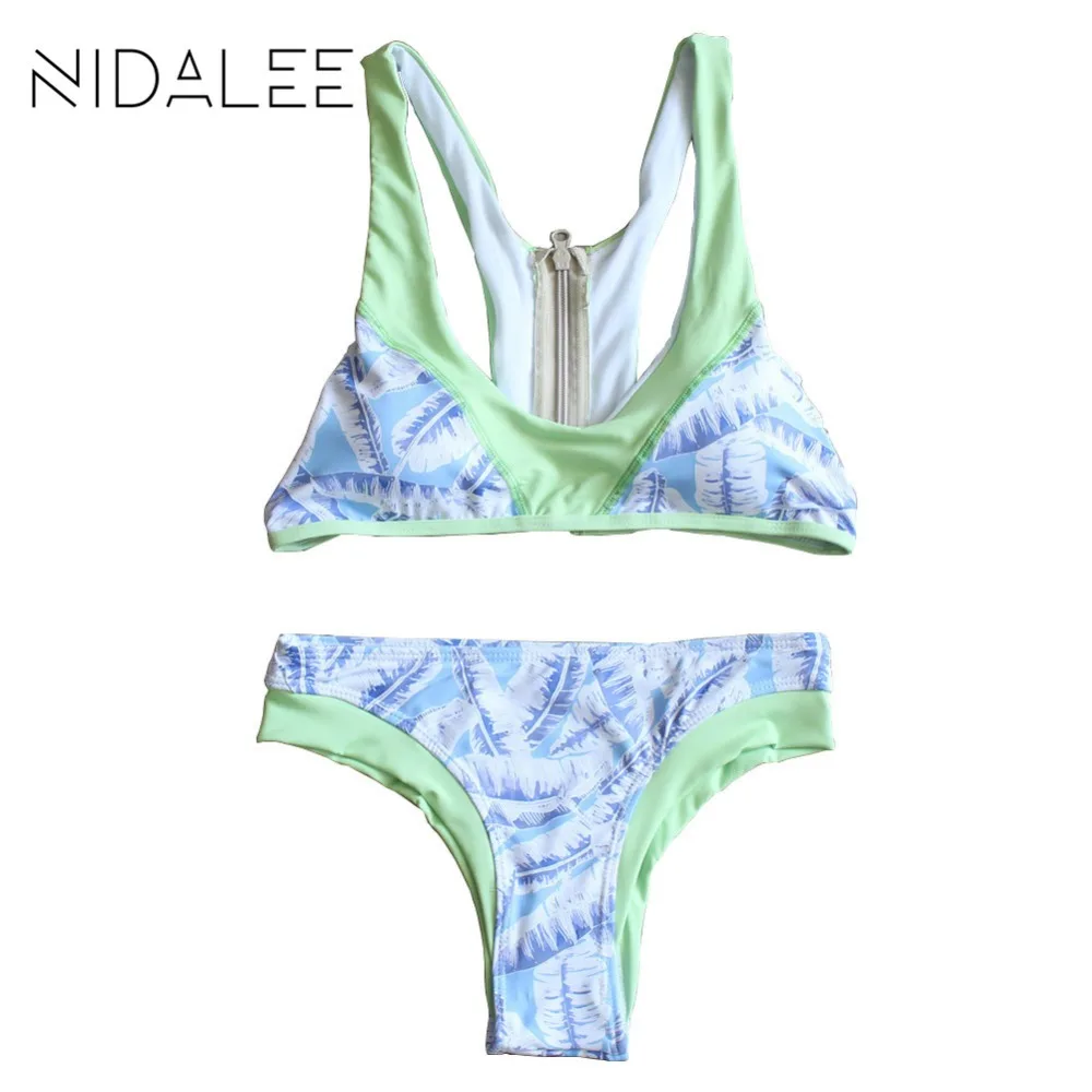 2018 Новый стиль Для женщин купальники Однотонная одежда печати комплект бикини
