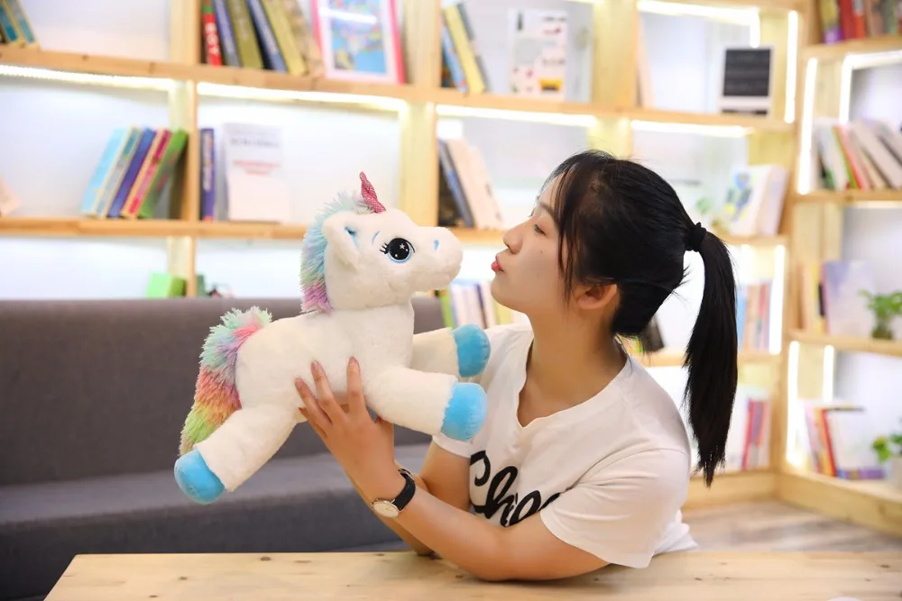 new Big 40cm/60cm/80cm lucky star unicorn rainbow horse cute stuffed animal plush toys baby birthday gifts home | Игрушки и хобби