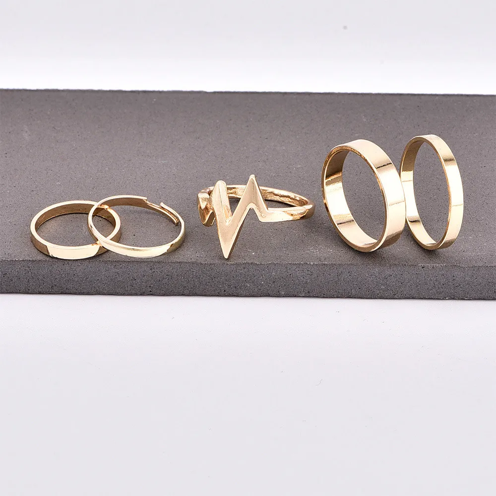 5 шт./лот из металла в стиле панк комплект колец для суставов пальцев кольца