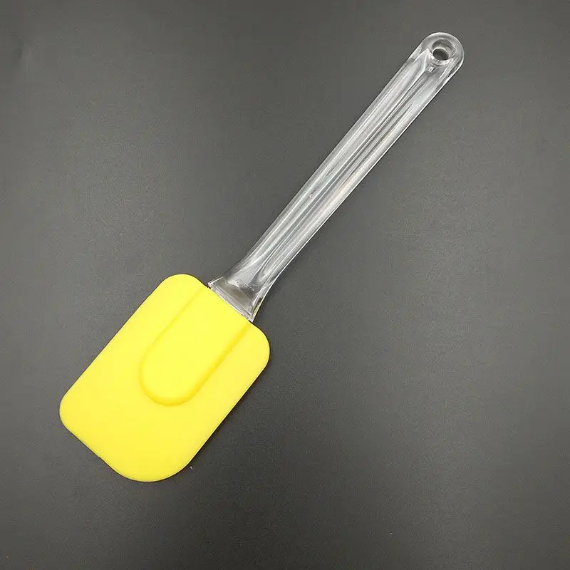 1pcs yellow Инструменты для выпечки Шпатель для торта силиконовый шпатель для выпечки кондитерских изделий кухонный шпатель Миксер для мороженого совок скребок для крема - Цвет: 1pcs yellow