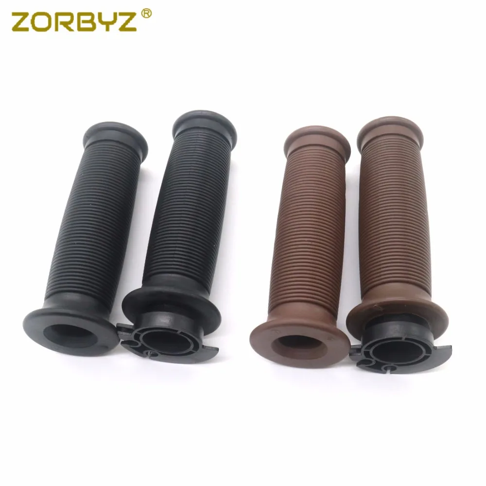 ZORBYZ мотоцикл рукоятка 7/8 '✢ мм черный/коричневый ретро резиновый руль для Honda