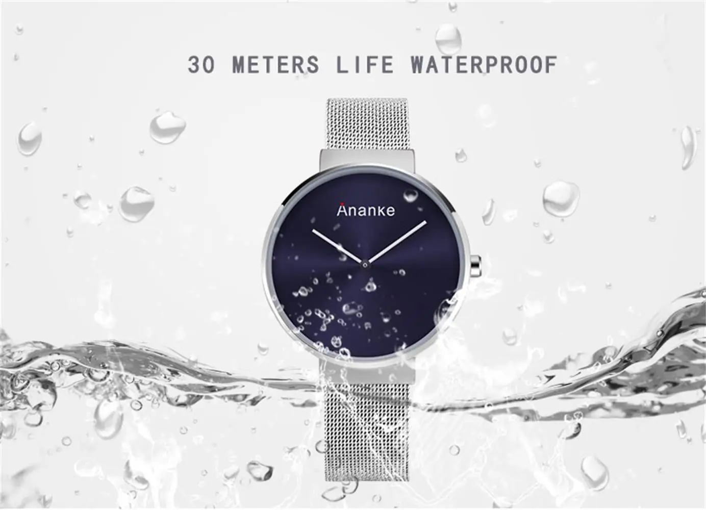 Роскошные мужские часы розового золота простые повседневные 7 мм с сетчатым