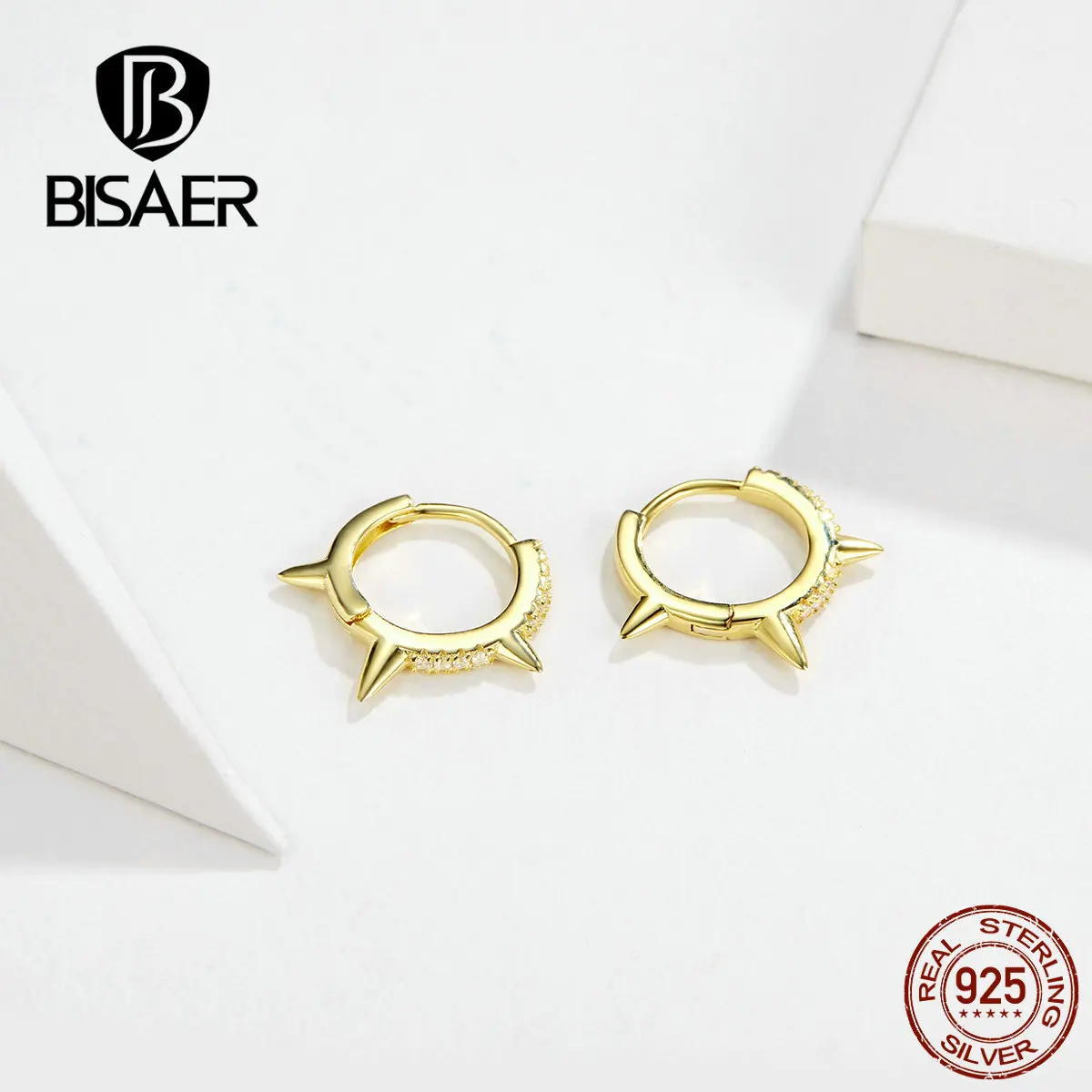 BISAER, геометрические серьги, 925 пробы, серебро, гипербола, панк, Женские Висячие серьги, женское, Стерлинговое Серебро, серьги, ювелирное изделие, EFE168