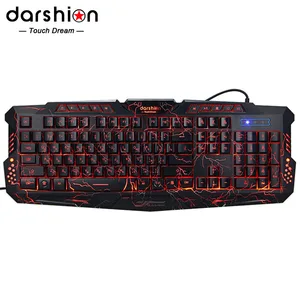 russian backlit keyboard crack gaming led usb wired colorful breathing waterproof computer free global shipping