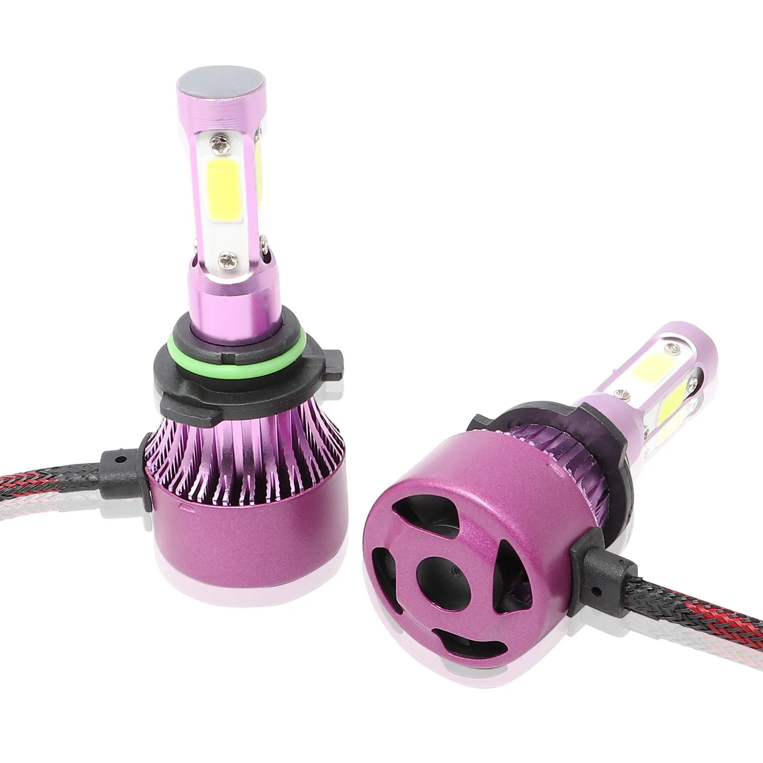 H7 Headlight Bulbs LED Cool White 6000K for High Beam/Low Beam 4 Side COB Chips 12000 Lumens Bright 6K Auto Car Head Lamp Kit