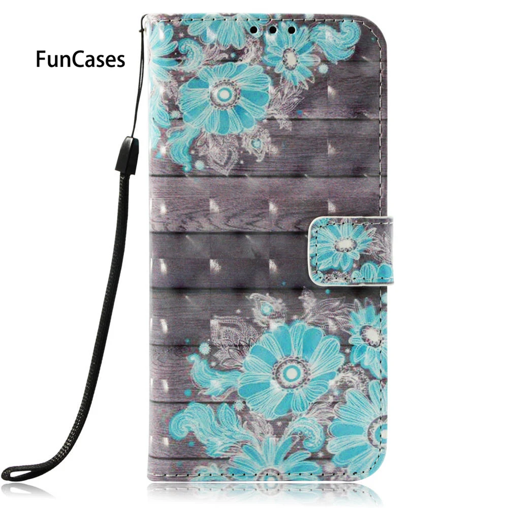 Blue Flower Чехол-книжка с 3D рисунком для Xiaomi Redmi 4A 4X Note 4, чехлы из искусственной кожи для Xiaomi Redmi4, чехлы-бумажники из ТПУ, полный корпус - Цвет: Blue Flower