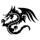 Виниловые наклейки для стайлинга автомобилей, 17,8*13,8 см, с рисунком дракона, черныйсеребристый, декоративные Стикеры для автомобилей