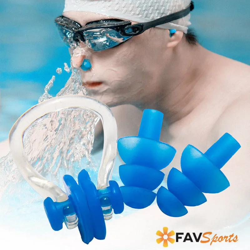 FAVSPORTS 3 шт. зажимы для носа/ушей водонепроницаемые Мягкие силиконовые затычки