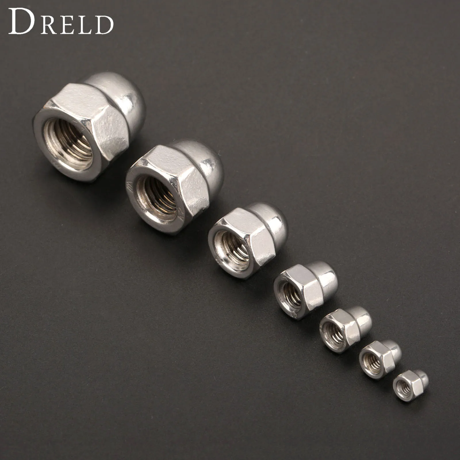 DRELD 10 шт. M3/M4/M5/M6/M8 Нержавеющая сталь Кепки гайки с круглой головкой декоративная