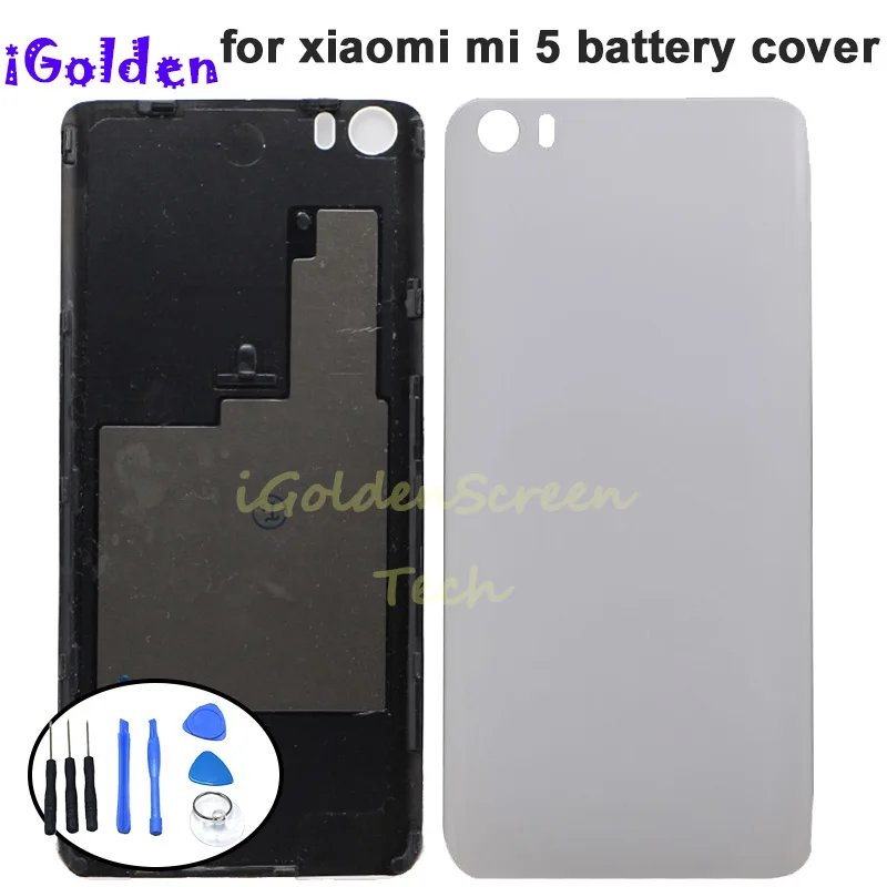Запасные части для xiaomi Mi5 Mi 5 задняя крышка батарейного отсека 3D стеклянный корпус