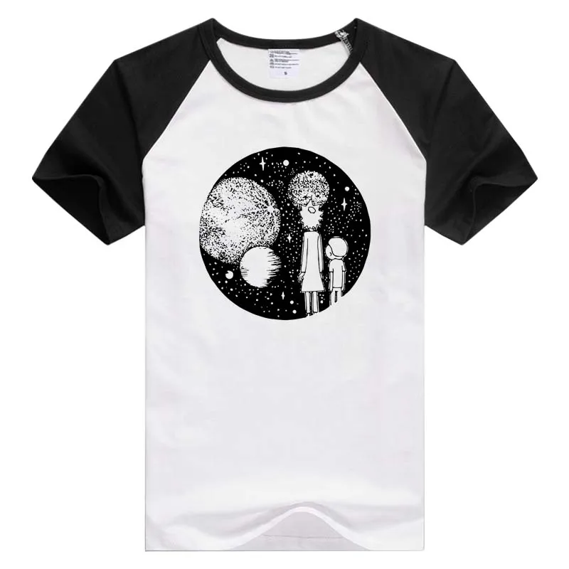 Rick and Morty in Planet повседневная мужская футболка с короткими рукавами удобная крутым