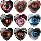 TAFREE 5 шт. ручной работы в форме сердца, сглаза 25 мм, сделай сам, стекло Cabohcon, животные глаза, узор, подвески, камеи, настройки, Ювелирная фурнитура