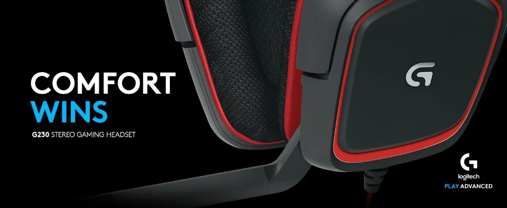 Игровая стереогарнитура logitech G230, игровая стереогарнитура с объемным звуком