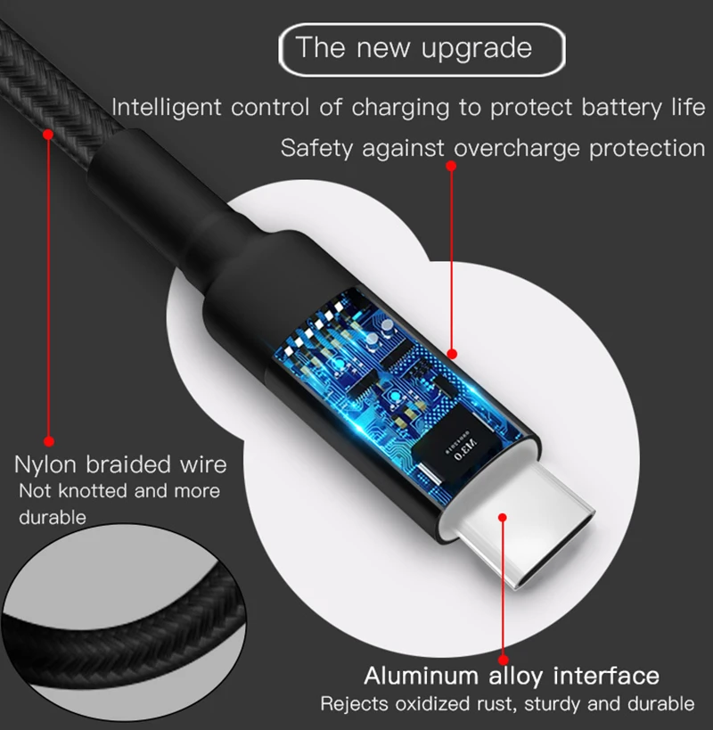 Usb type-C кабель для iPhone X XS XR 7 8 Plus автоматически отключается Быстрая зарядка для samsung S9 светодиодный кабель для синхронизации данных