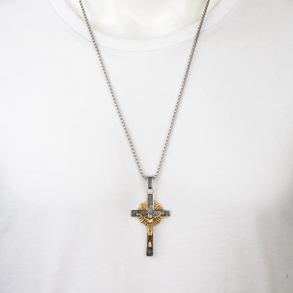 2019 Новый Goofan хип-хоп классический крест кулон ожерелье высокого качества из