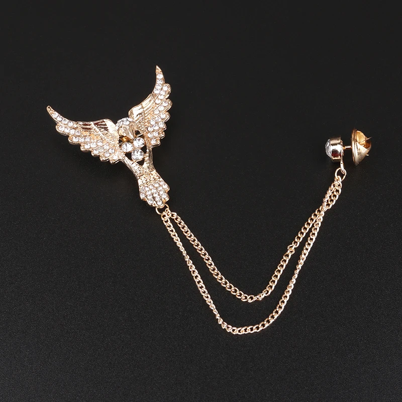 Винтажная брошка Mdiger Мужская брошь кисточка с цепочкой|chain brooch|vintage broochlapel pin brooch |