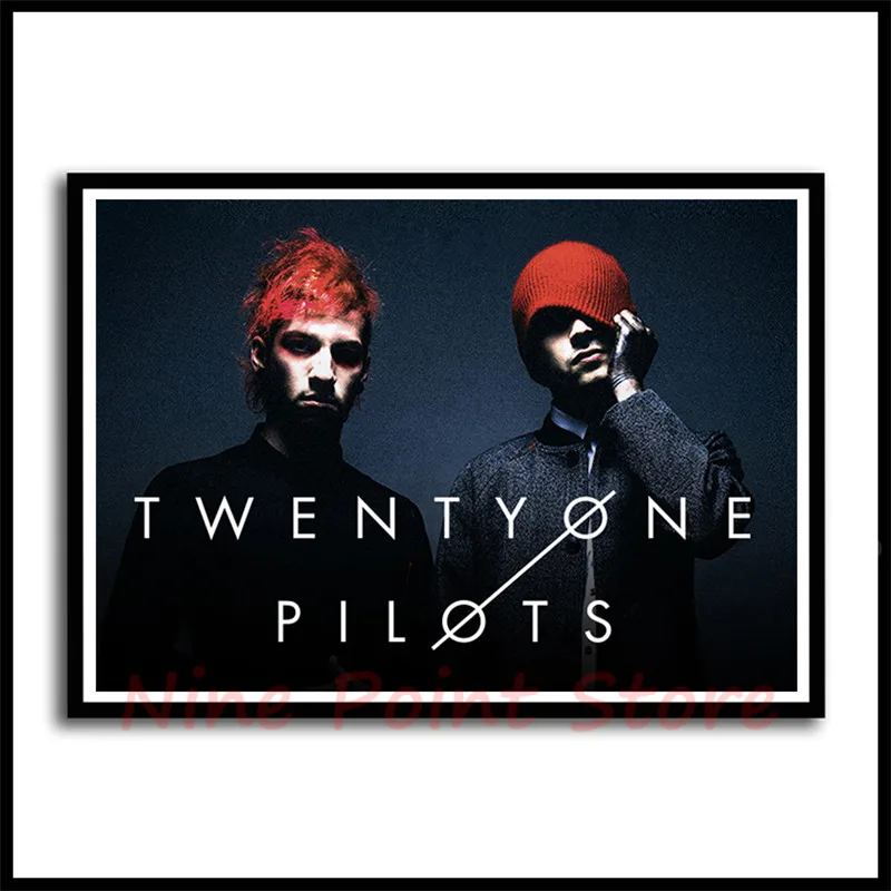 Twenty One Pilots рок-группа с музыкальным покрытием бумажные постеры для украшения дома хорошее качество принты белый домашнее искусство бескаркасные - Цвет: Темный хаки