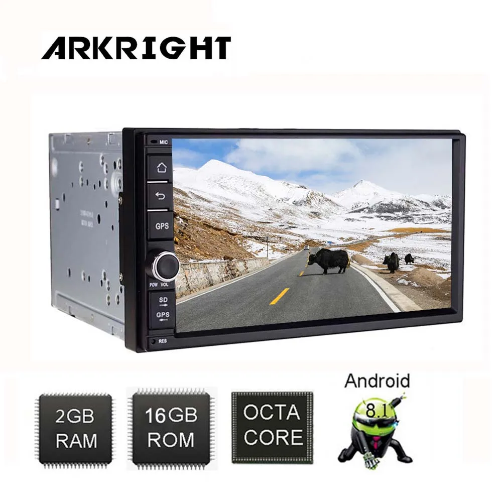 ARKRIGHT 7 &quot2 Din головное устройство Android 8 1 Авто плеер/автомобильный стерео/gps