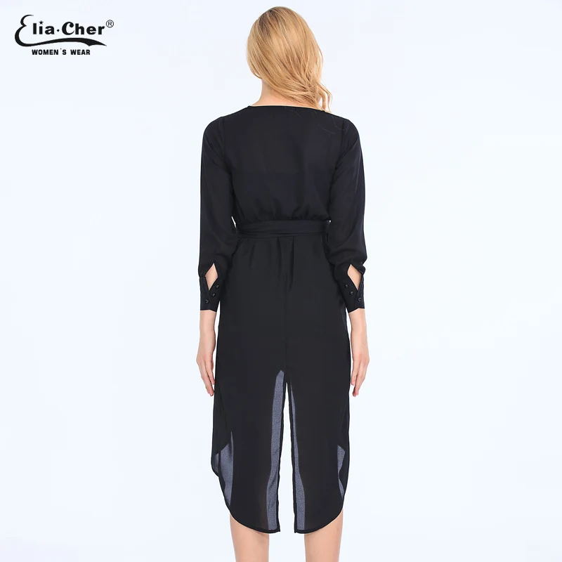 Women Maxi Dress Winter Shirt Dresses Eliacher Brand Plus Size Clothing Chic Black Long Party vestidos|maxi chiffon dress|dress summershirt dress |