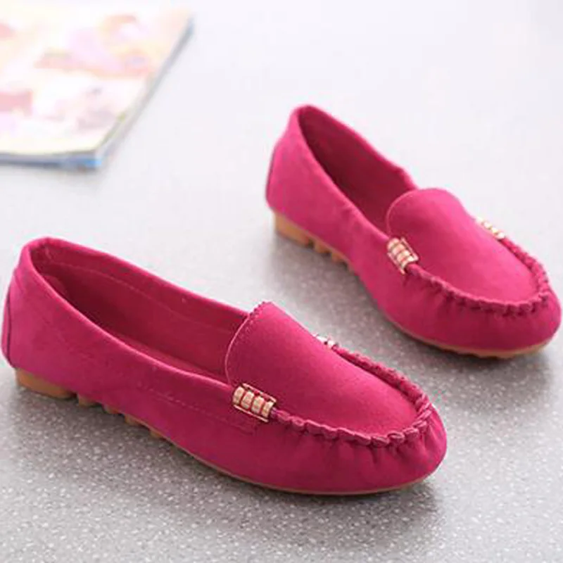 Женские мокасины XingDeng весенние тканевые лоферы на плоской подошве большие