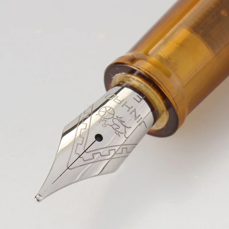 12 шт./лот прозрачные цветные авторучки Jinhao Metal Iraurita nib 0 5 мм канцелярские