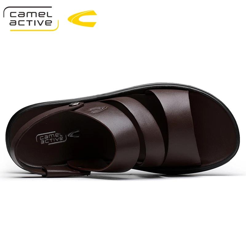 Мужские пляжные сандалии Camel Active натуральная кожа дышащие шлепанцы летняя обувь