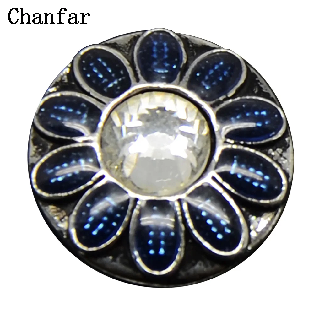 

Flower Pattern Alloy Snap Button Beads Jewelry For 18mm Snap Button Bracelet