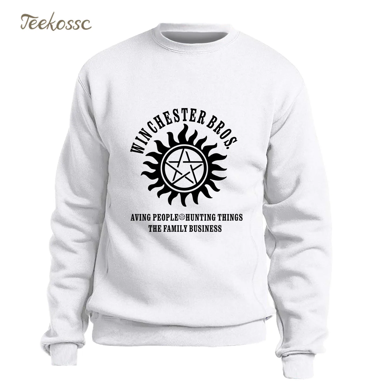 

Supernatural Winchester Bros Hoodie Men Printed Sweatshirt Pullover Sweatshirts Mens New Brand Fleece Warm Slim Fit Streetwear