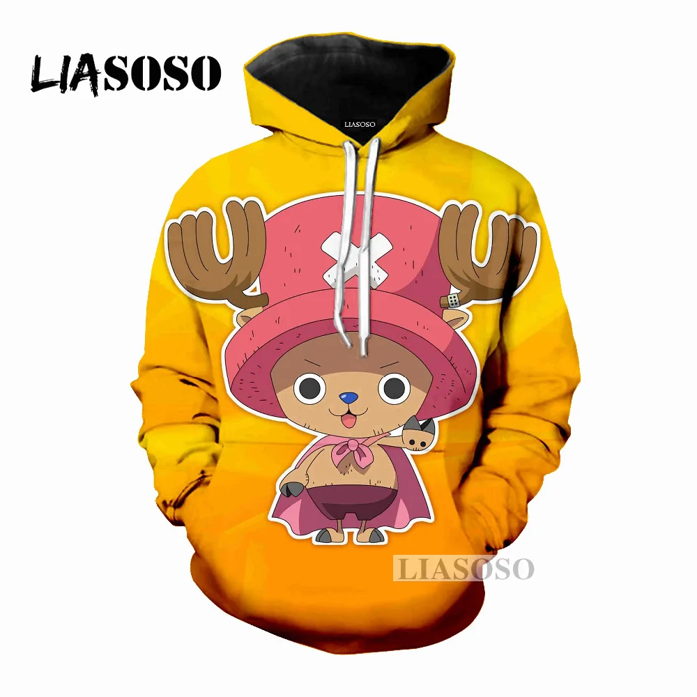 LIASOSO 2018 новый дизайн аниме One Piece Tony Chopper мультфильм 3D принт для женщин и мужчин