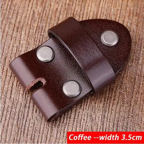 6178F2Coffee-3.5cm Пояс голову соединения кожа пряжкой из яловой выделанной кожи ремни аксессуары гладкой Пряжка ссылка кожа винт крепления ремня 6178 - Цвет: 6178F2Coffee-3.5cm
