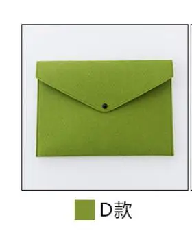 Green Простой Большой Емкости А4 Папка для файлов, бизнес портфель, сумка для документов, химический войлок, канцелярские принадлежности - Цвет: Green