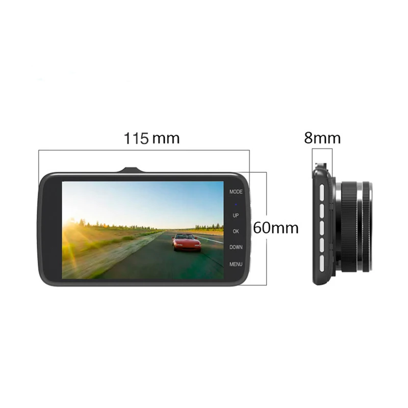 Автомобильный видеорегистратор 4 дюймовый Full HD 1080P IPS экран автомобильная камера