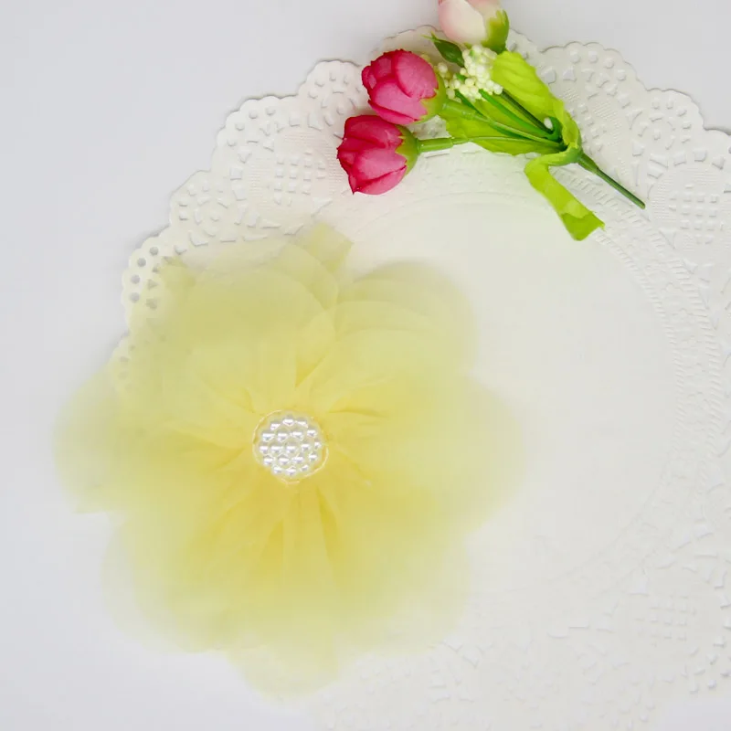 1 шт. новые шифоновые большие цветочные шпильки для девочек аксессуары волос