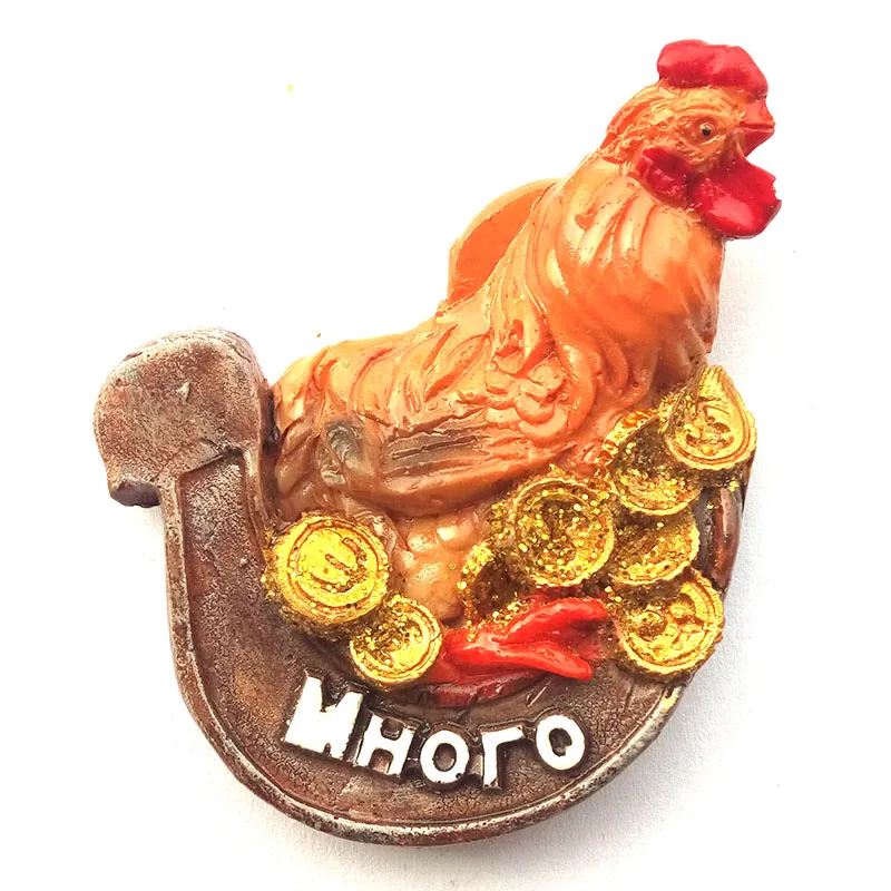 Прямая продажа с завода магнит на холодильник со знаками Зодиака курица для