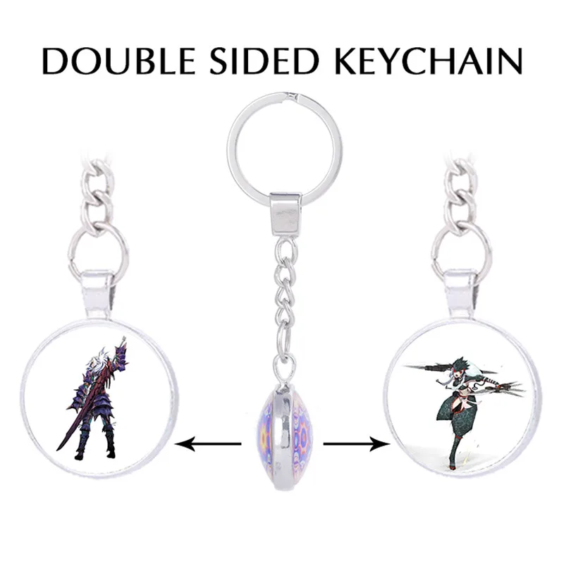 Япония Аниме игры key holder Monster Hunter тема цепочка для ключей jewelry гром волк брелок в