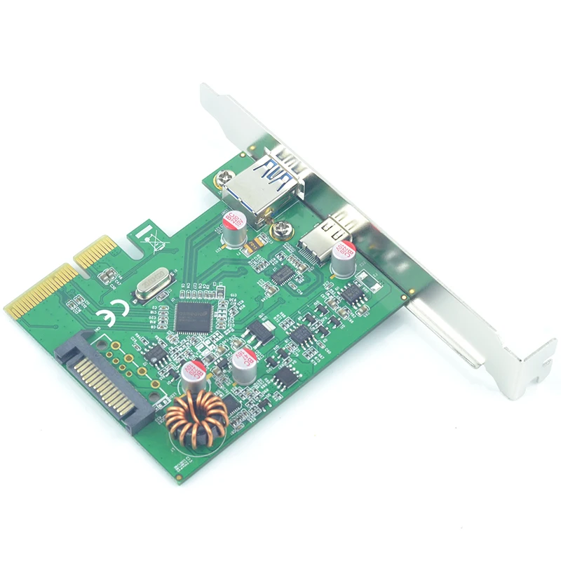 10 Гбит/с USB3.1 Тип C + PCI e PCIex4 карты IC чип ASMedia твердотельными конденсаторами или