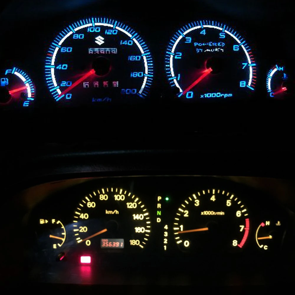 KEIN 100 шт. W3W светодиодный T5 Автомобильная лампочка бесполярности 5SMD 3014 Авто