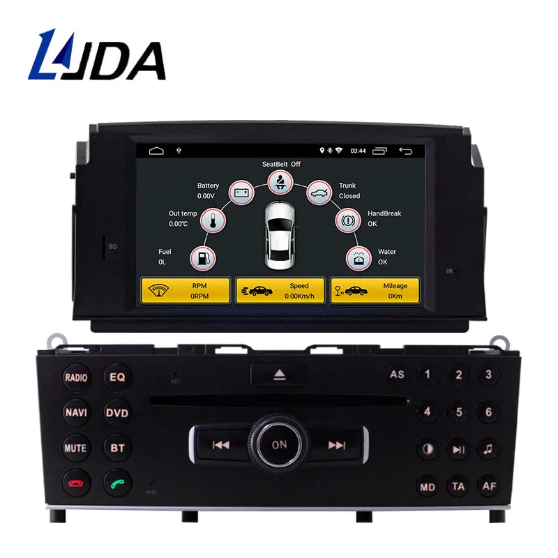 Автомобильный DVD плеер LJDA 1 Din Android 10 0 для Mercedes Benz C200 C180 W204 2007 2010 Wi Fi мультимедийный