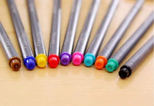 10pcs/set Watercolor Pencils Hook Line Pen Art Supplies for Kids Drawing Set Stationery Copic Sketch Markers School Supplies