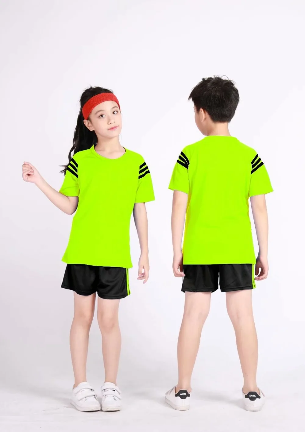 Детский спортивный костюм с коротким рукавом 2 предмета унисекс хлопок цвета в