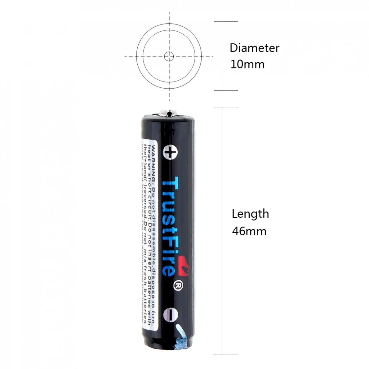 4 шт./лот TrustFire 3 7 V 350mAh 10440 литий ионная аккумуляторная батарея с защищенной