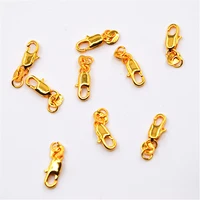 24hours hot 50pcs 18kg yellow gold filled lobster clasp gf connecter lin jewelry necklace bracelet 18kgf stamped tag