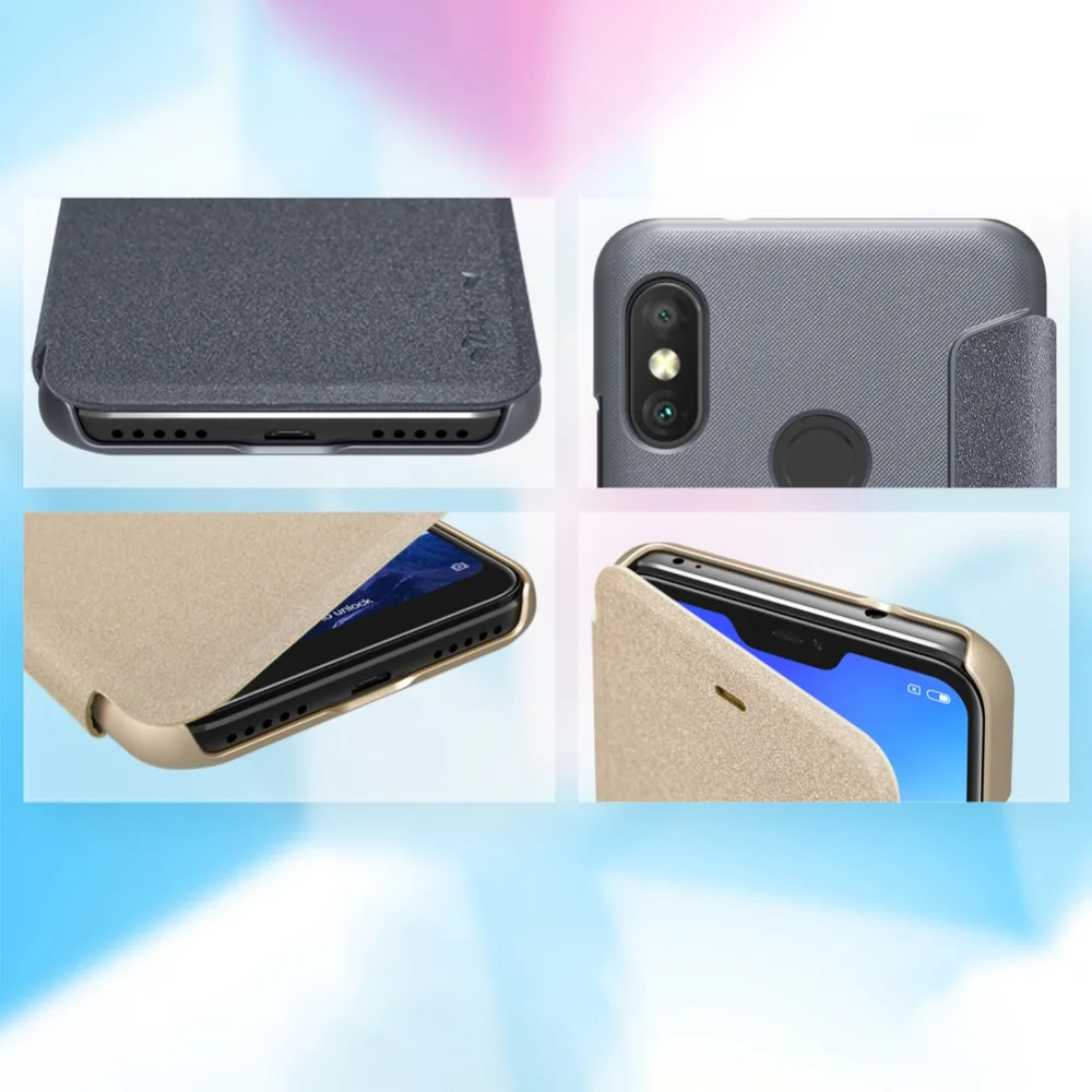 Чехол для Red mi 6 Pro 5 84 ''Nillkin Sparkle Flip Cover средство защиты ПК задняя крышка Xiao A2 Lite |