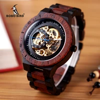 bobo bird wood mechanical watch men relogio masculino big mens watches top brand luxury timepieces erkek kol saati dropshipping