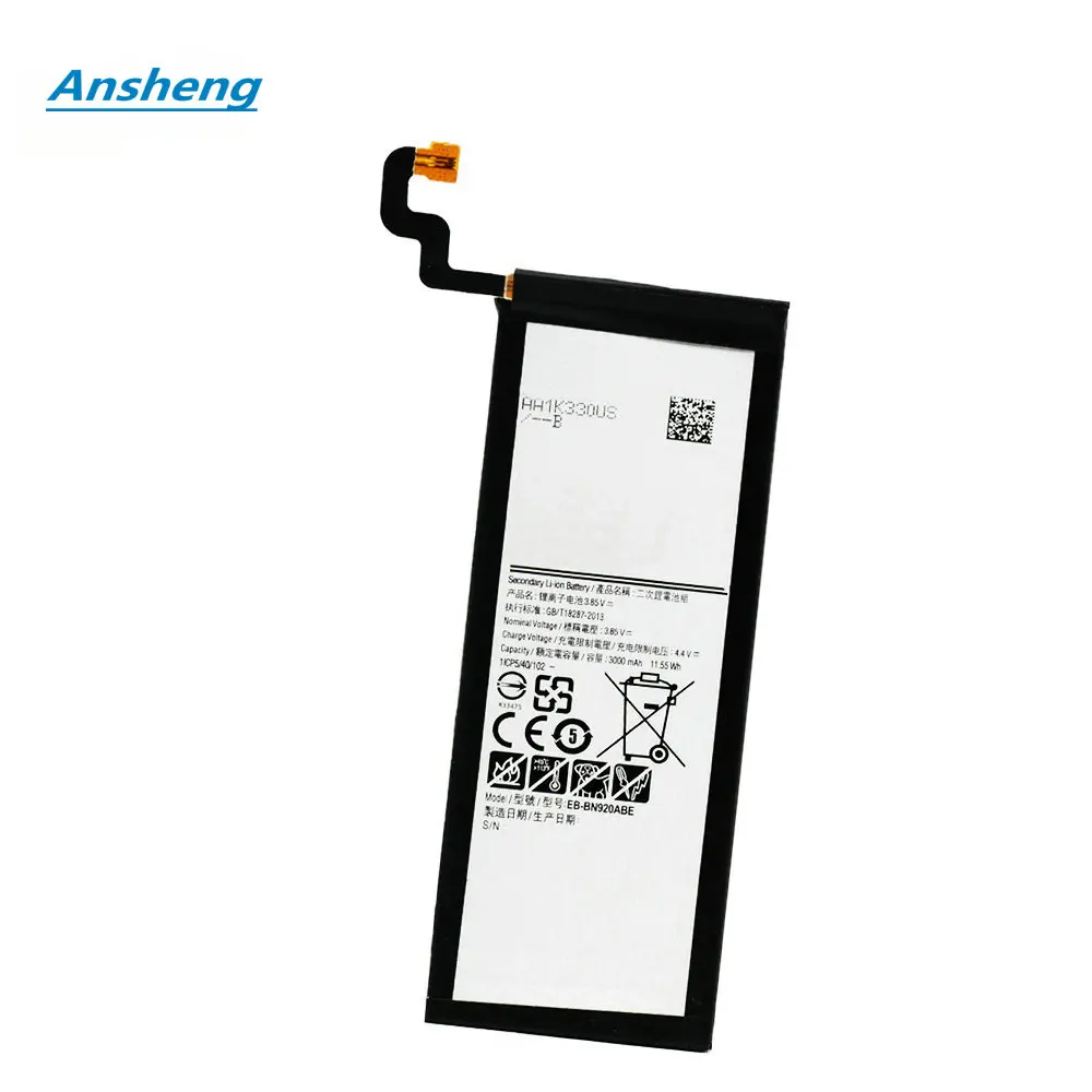 Смартфон Ansheng 3000 мА · ч Φ аккумулятор для Samsung GALAXY Note 5 N9200 N920t N920c Note5 EB BN920ABA