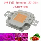 Светодиодный чип Epistar COB высокой мощности, 10 шт.лот, 10 Вт, 380-840nm, 35mil, 12 В, 30 В, светодиодные розовые лампы для растений, источник света, отличное качество