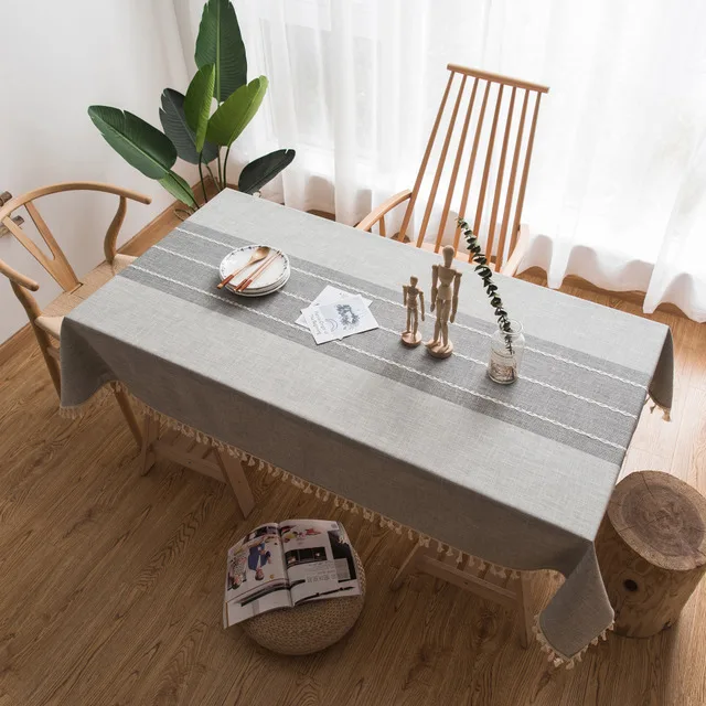 Rural Style Cotton And Linen Small Fresh Tablecloth Artistic Round Table Cloth Rectangular | Дом и сад