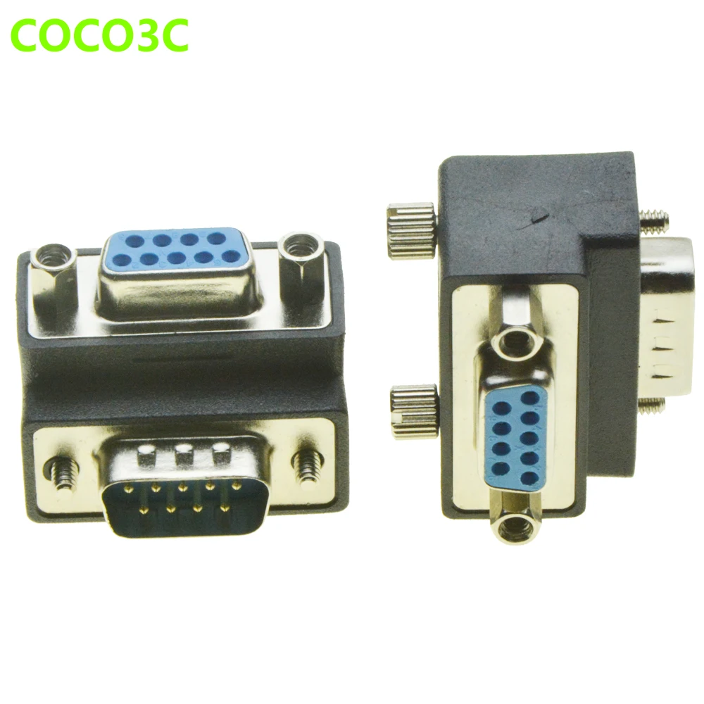 Переходник DB9 под прямым углом 9 контактный Удлинительный кабель со штекером RS232